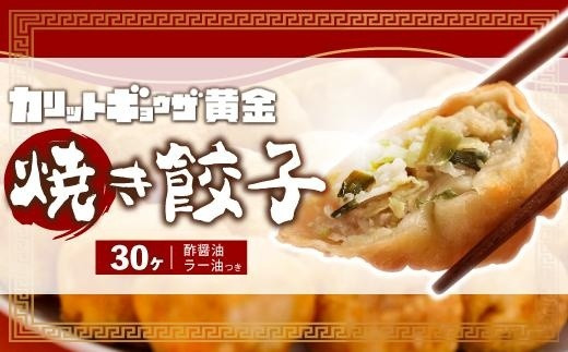 
カリットギョウザ焼き餃子冷凍30個　ジューシー
