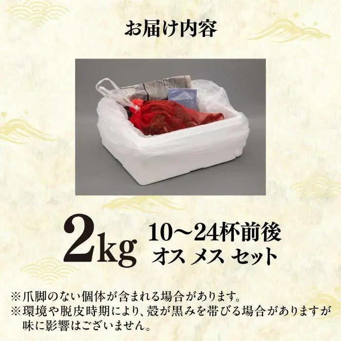 【先行予約】【2026年11月下旬以降順次発送】新鮮 活モクズガニ 2kg (10-24杯前後) オス メス セット 蟹 カニ カニ味噌 [ABCB006] 
