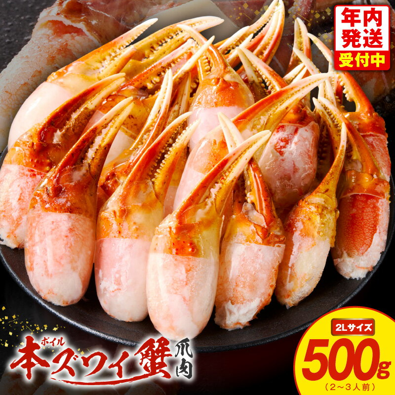 【ふるさと納税】蟹 爪肉 500g ボイル 本ズワイ蟹 カット済み 2〜3人前 かに爪 ジューシー プリプリ ズワイガニ 旨み 甘み 簡単 食べやすい 食品 海鮮 海の幸 お取り寄せ グルメ 冷凍 年内発送 関西 大阪府 泉佐野市 送料無料