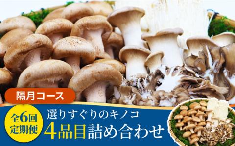 【6回定期便 隔月】きのこ定期便 厳選セット 4品目「6回（隔月）」 / 特選 詰め合わせ 新鮮 産地直送 / 南島原市 / 吉岡青果 [SCZ017]