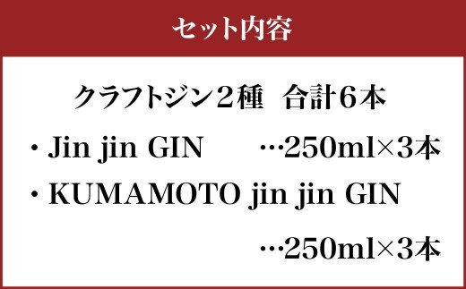 球磨焼酎ベースの熊本初 クラフト ジン 2種セット (250ml×3本)×2 合計6本