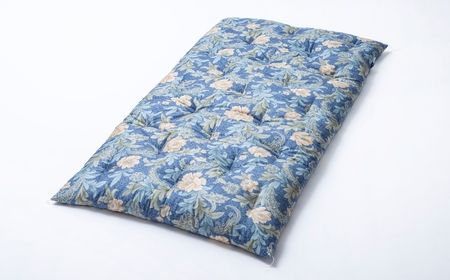 「現代の名工」「技能グランプリ・日本一」に輝く職人の手作りによる、化学素材に頼らない、天然素材「綿100%」の眠りの質を！「名工の敷布団」ベッドに敷くタイプ3kg【ブルー】ふとん工房ねむねむ