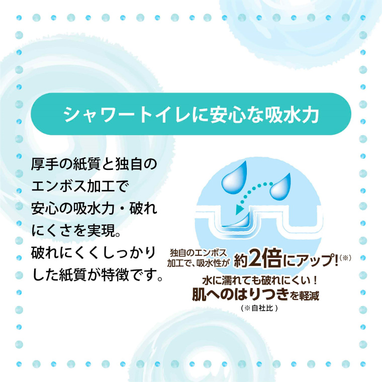 Hanatabaボタニカルシャワー1.5倍巻き長持8R64個トイレットペーパー ダブル 消臭 しっかり吸水(a1362)