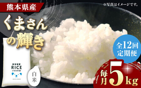 〈令和8年度産米〉 【12回定期便】 くまさんの輝き 白米 5kg【株式会社 農産ベストパートナー】 令和8年産 [ZBP111]