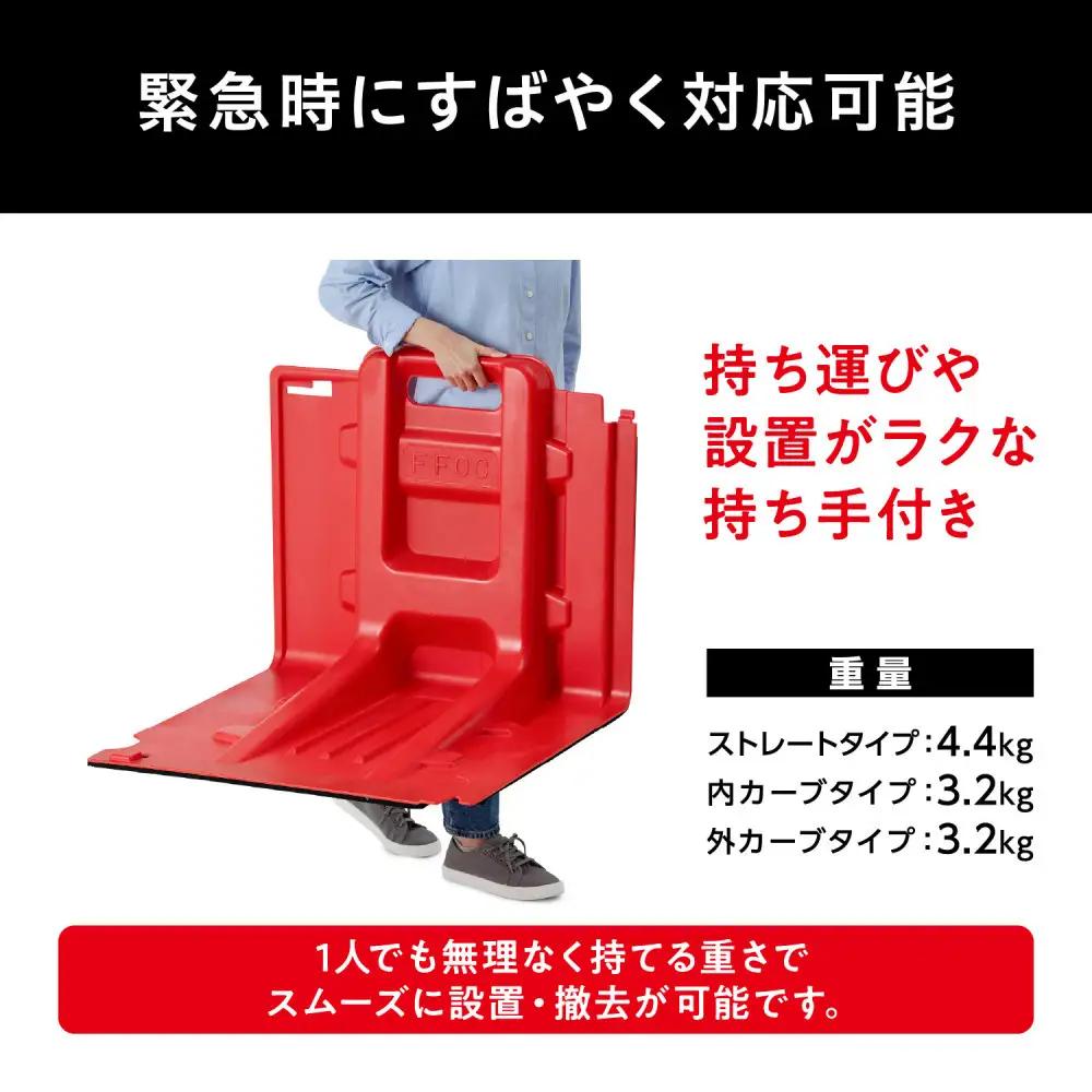 止水板 外カーブタイプ FCB-61C レッド
