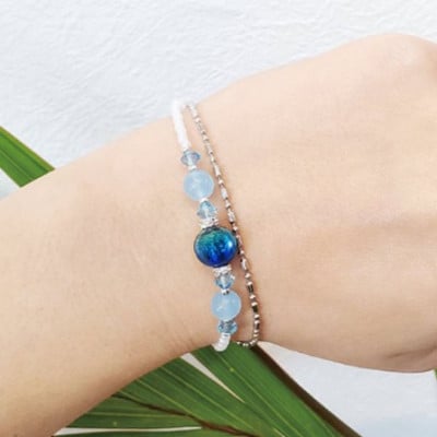 長七屋のケラマブルーブレスレット　KB-4 　証明書付き【1726134】