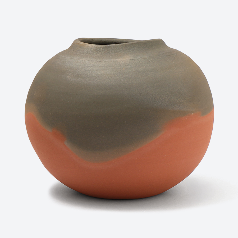 ＜伊藤赤水＞五代赤水　無名異窯変壺（限定1点）