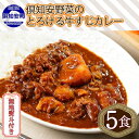 【ふるさと納税】無地熨斗 倶知安 牛すじカレー 中辛 計5個 北海道 レトルト食品 牛すじ 野菜 じゃがいも お取り寄せ グルメ スパイス おかず お肉 牛肉 加工食品 レトルト　【倶知安町】