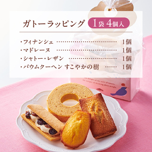 【シャトレーゼ】ガトーラッピング4個入×1袋  焼き菓子 フィナンシェ マドレーヌ シャトー・レザン バウムクーヘン 詰合せ スイーツ アソート セット 人気 ギフト プレゼント バレンタインデー チ