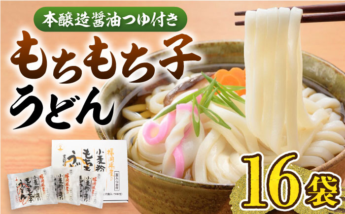 
もちもち子 うどん 16食 《豊前市》【富士菊】うどん 麺 [VAI014]
