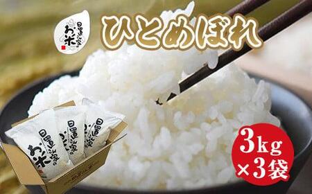 159.日置さん家のお 米 「 ひとめぼれ 」3kg×3袋【精 米 ・2025年産】| こめ ひとめぼれ