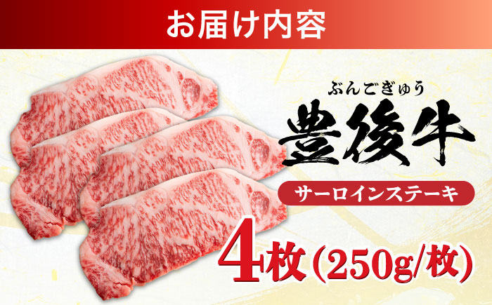 おおいた豊後牛 サーロインステーキ 1kg (250g×4枚) 日田市 / 株式会社MEAT PLUS　肉 牛肉 和牛 [AREI008] 【単品】1kg(250g×4枚)