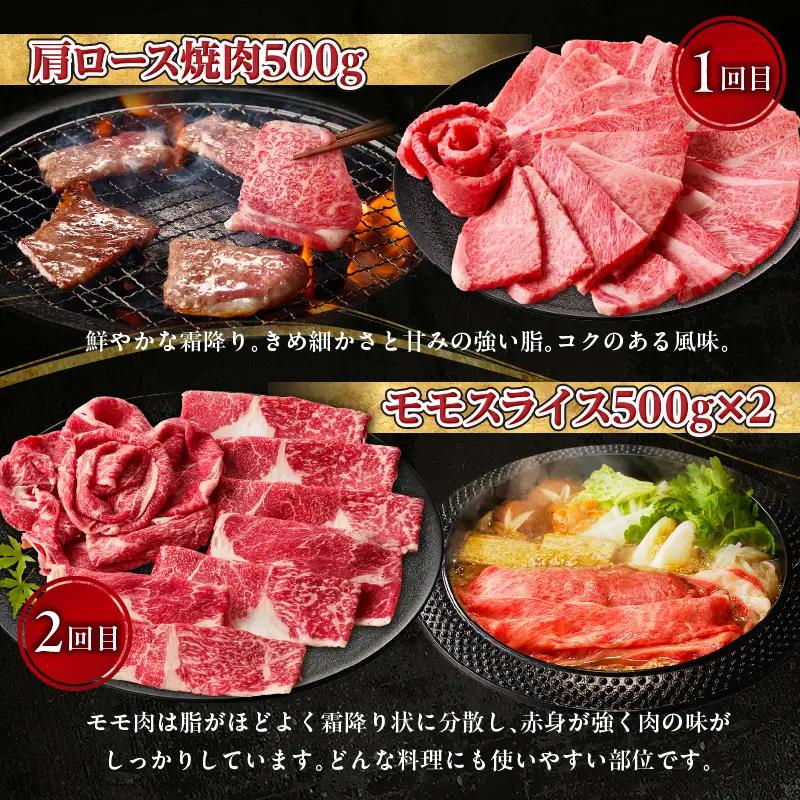 【6か月定期便】宮崎牛プレミアム定期便 牛肉 肉 肩ロース モモ スライス ロース ロースステーキ ステーキ ウデ 焼肉 ヒレ ヒレステーキ 宮崎牛 赤身 霜降り 料理 アウトドア キャンプ バーベキ