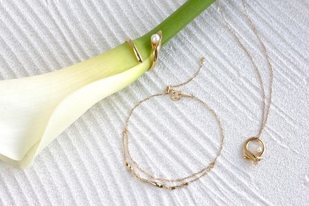 Calla K10 ダイヤモンド パールネックレス レディース ジュエリー アクセサリー ねっくれす ダイヤ だいや ペンダント イエローゴールド パール  神奈川 湘南 藤沢