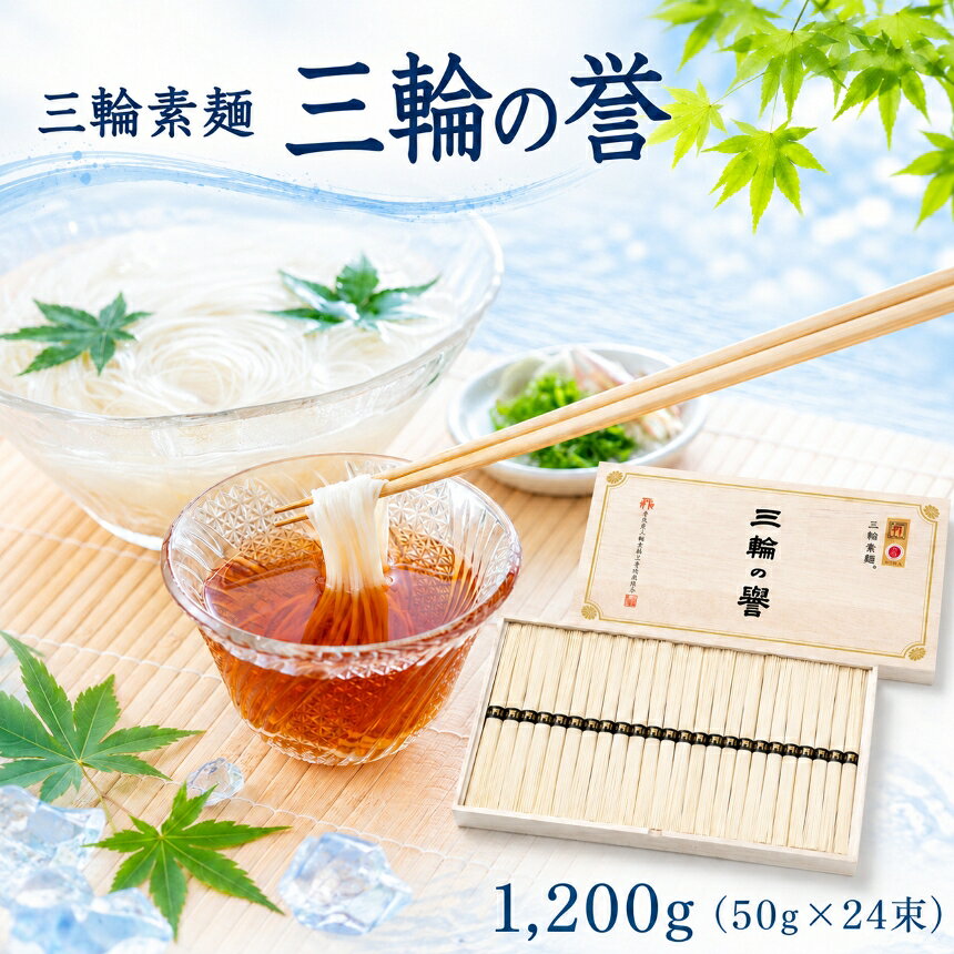 【ふるさと納税】三輪素麺 三輪の誉 1,200g（50g×24束）