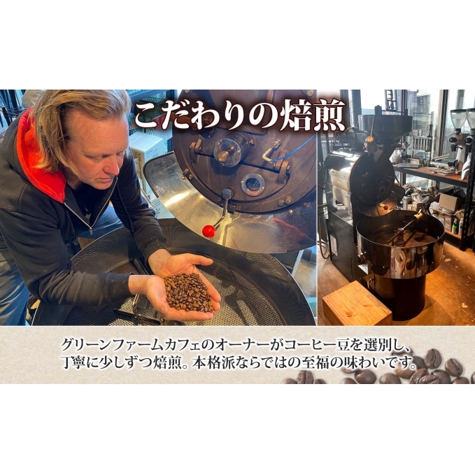 ブラウンベア コーヒー 挽き豆 300g ダークロースト 珈琲 専門店 ドリップコーヒー 豆 小分け 自家焙煎 ミディアムダーク焙煎 グリーンファームカフェ 中深煎り 訳あり 挽きたてコーヒー _イメ