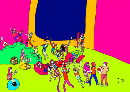 絵画『あそびごころ』小サイズ