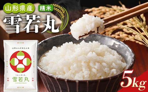 【令和7年産】山形県産 雪若丸 精米5kg F2Y-4810