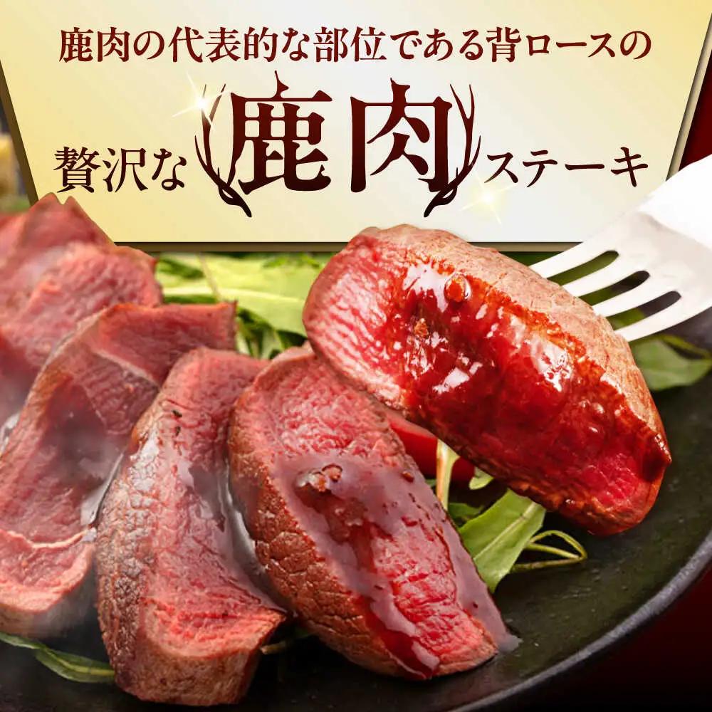 【全12回定期便】鹿肉 背ロース 2枚  ジビエ 赤身 冷凍配送 [AJAO070]