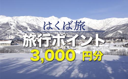 はくば旅ポイント 3,000円分／長野県 白馬村 旅行 トラベル 旅 観光 宿泊 選べる 宿 ホテル 旅館 ポイント 3,000円分 有効期限5年間 交通費 便利 おすすめ【K0930724】