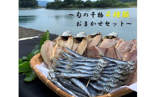 
旬の干物４種類おまかせセット　無添加 お楽しみ 干し魚 健康食品 おかず 惣菜 おつまみ【R00764】
