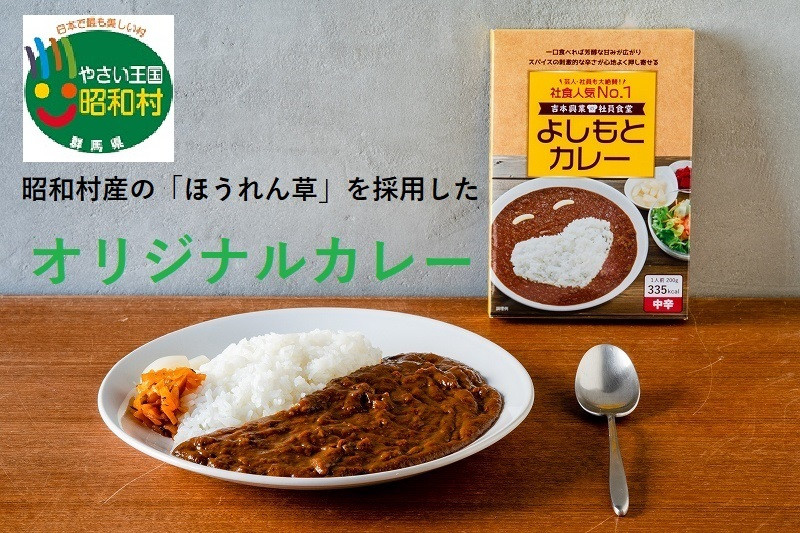 
『よしもとカレー やさい王国昭和村　ほうれん草編』 ６個セット
