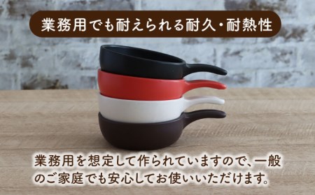 【美濃焼】耐熱食器 片手 グラタン 3個 セット（黒）【結彩の蔵】取っ手付き アヒージョ鍋 [MDS095]