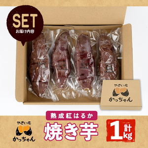 ＜先行予約受付中！2025年12月上旬から順次発送予定＞焼き芋 熟成紅はるか(1kg) 焼き芋 やきいも さつまいも サツマイモ 紅はるか 芋 おやつ 個包装【117300100】【やきいもかっちゃん