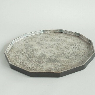 有田焼 かすり筋目雲銀 十二角プレート 松尾陶器 A25-285_イメージ3