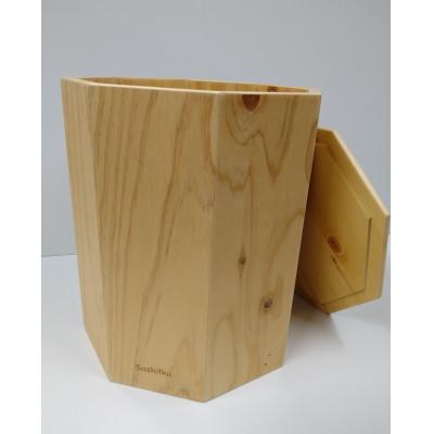 ふるさと納税 春日部市 木製　蓋つきゴミ箱(八角形) |  | 03