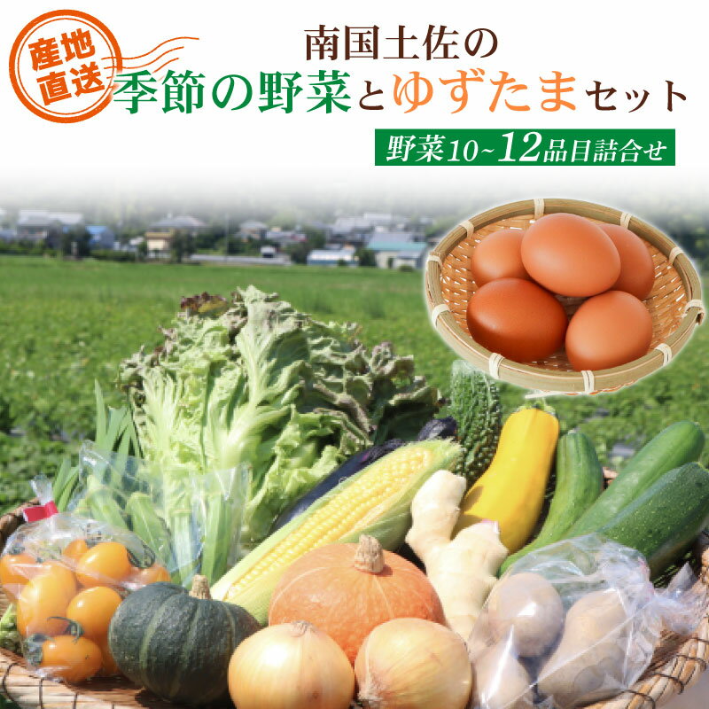 【ふるさと納税】 南国 土佐 季節 野菜 ゆずたま 詰め合わせ セット 旬 やさい 野菜 たまご 卵 柚子 ゆず 農家直送 お楽しみ かぼちゃ カボチャ キャベツ きゃべつ トマト 玉ねぎ きゅうり 旬野菜 夏野菜 春野菜 人気 高知県 南国市