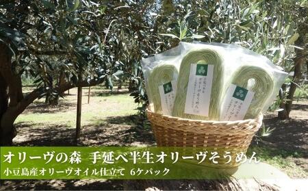 そうめん 半生 手延べ オリーブオイル仕立て 小豆島産 そうめん【6ケパック】