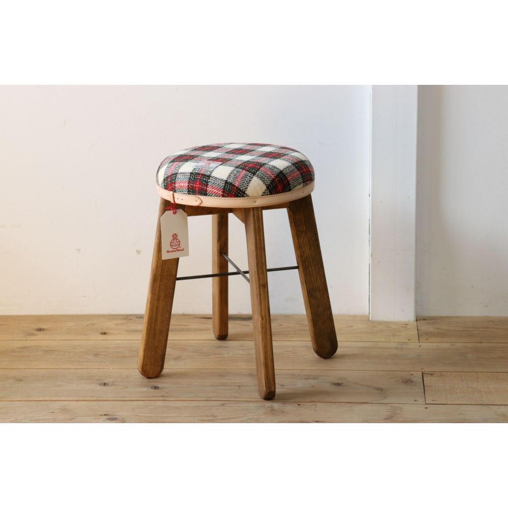 【ふるさと納税】ハイスツール 【イタリアンチェック】HARRIS TWEED（ハリスツイード）家具 | 家具 インテリア HARRIS TWEED ハリスツイード スツール 人気 おすすめ 送料無料