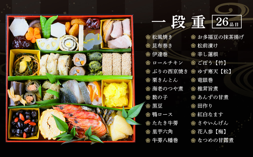 【博多発祥の薬膳食養生】2026年新春 福岡薬膳おせち 一段重＜2025年12月30日配達＞（冷凍　自然解凍可　九州　自然素材　無添加）