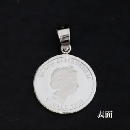 Pt999純プラチナ エリザベス＆エンジェルコイン【1/25oz】ペンダントヘッド【配送不可地域：沖縄県】【1750597】