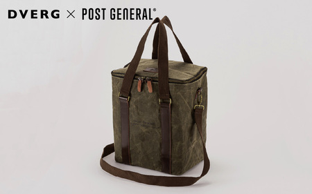 DVERG×POST GENERAL ワックスキャンバスソフトクーラー カーキ [B-8041_02]