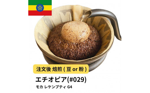 
                  コーヒー #029 モカ レケンプティ G-4 エチオピア 310g 当日焙煎 大山珈琲 （豆または中挽きから選択）
                