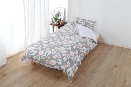 三河産　綿100％　120本ガーゼ肌掛けふとんカバー_バジルグレー【G0581】