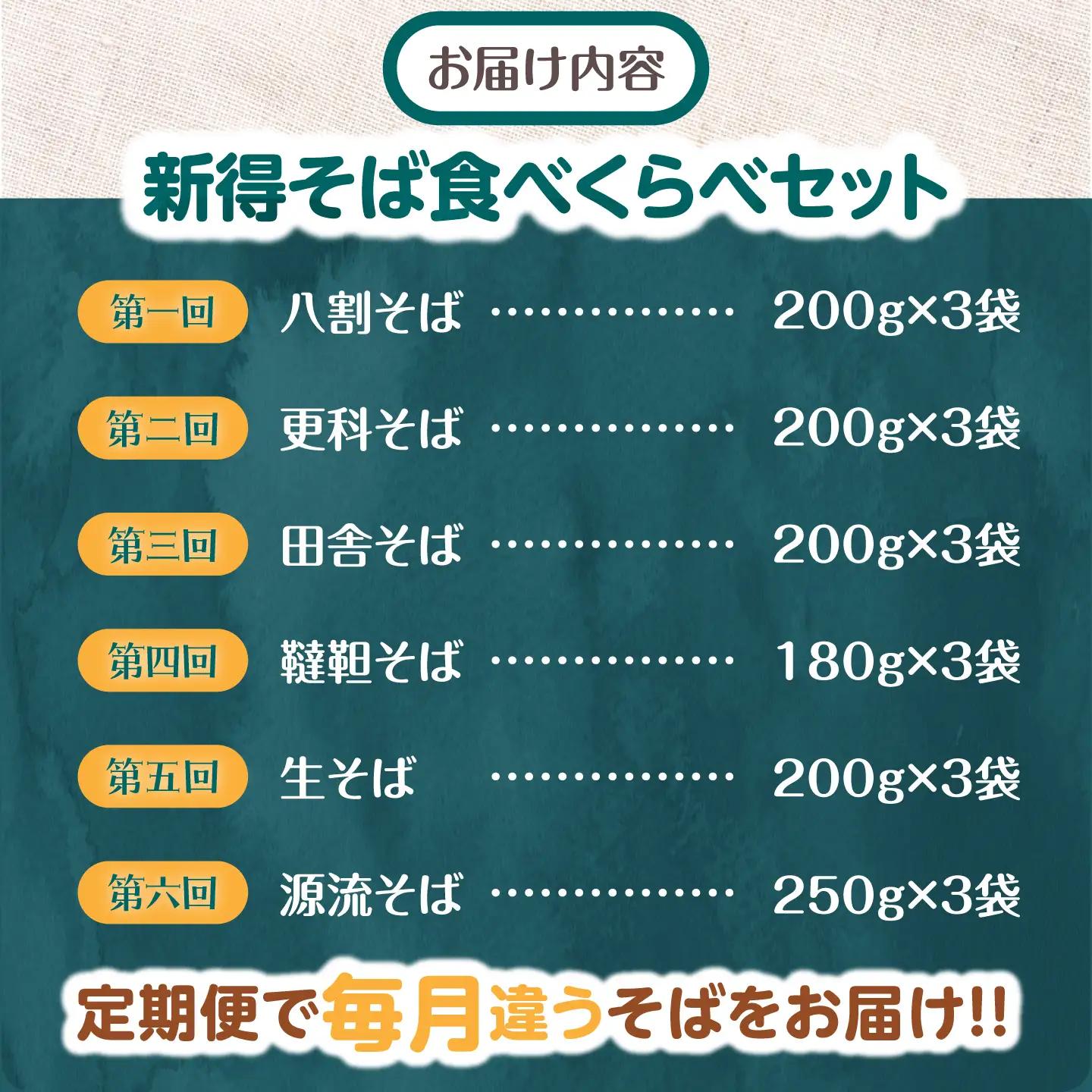6回定期便 月替わりそば定期便 [BNAO010]
