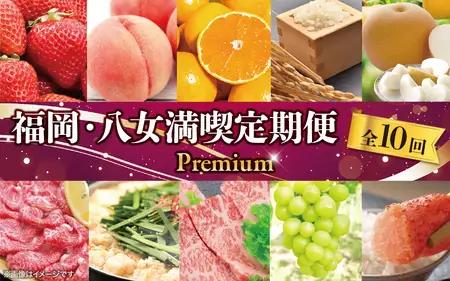 福岡・八女満喫定期便 プレミアム全10回 E ＜配送不可：北海道・沖縄・離島＞ フルーツ 定期便 福岡県 八女市 072-T091
