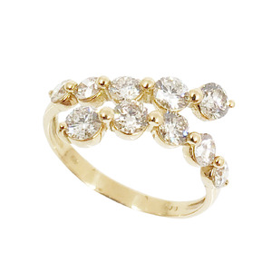 １８金製 ハート＆キューピッド Happy 10th Diamond リング 1.0ct ［HKAR0503K]