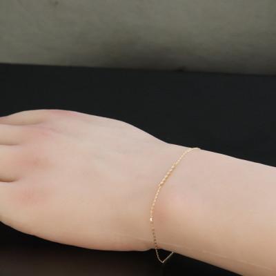 ふるさと納税 山梨市 K18ダイヤモンドチェーンブレスレット【ダイヤ0.04ct・17cm】マグネット |  | 02