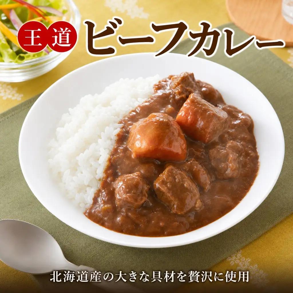 ビーフカレー 2個 セット 中辛 牛肉 業務用 レトルトカレー 野菜 備蓄 まとめ買い 北海道 弟子屈町 548