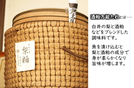 梨粕みそ漬け 鮮魚5種Eセット 銀だら かれい 銀鮭 さば いか 切り身 70g×9種 骨取り 漬け魚 個包装 焼き方ガイド付き