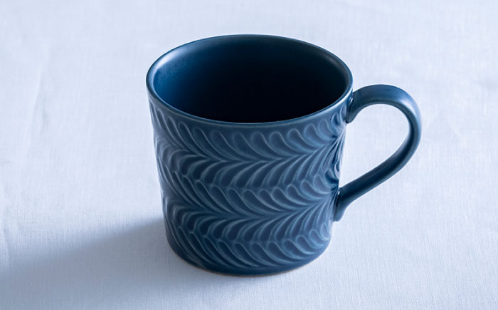 【波佐見焼】ローズマリー マグカップ デニム・アイボリー ペアセット【翔芳窯】 [FE188]