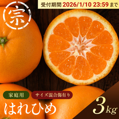 【宗方印】【数量限定】はれひめ 約3kg(家庭用) 【K003590K3】【1677039】