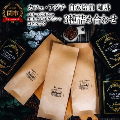 ふるさと納税 関市 パナマゲイシャ エチオピアゲイシャ コピルアク 3種類 計280g　カフェ・アダチGF-025