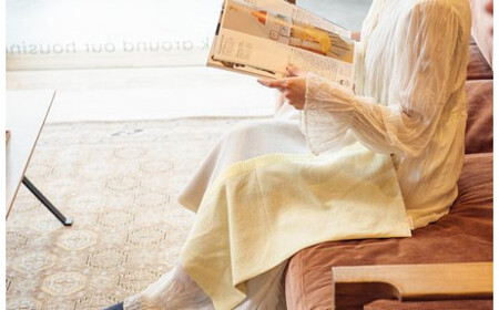 ストール CLEMATIS リバーシブル和紙ストール ( 折り返しポケット・イエロー ) レディース | 大判 ストール リバーシブル 和紙 おしゃれ シンプル マフラー 春夏 新潟県 五泉市 株式会