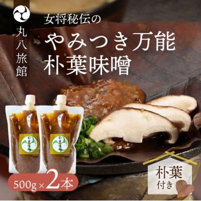 ふるさと納税 下呂市 やみつき万能【朴葉味噌】(500g)×2本　料理自慢の宿 女将秘伝の味噌 【53-29】