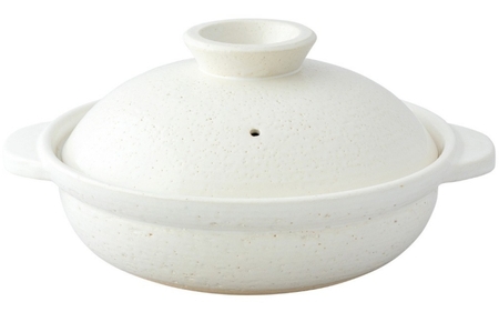 長谷園の「伊賀土鍋 白釉」大（3～5人用）DC-06【ngtn0049】